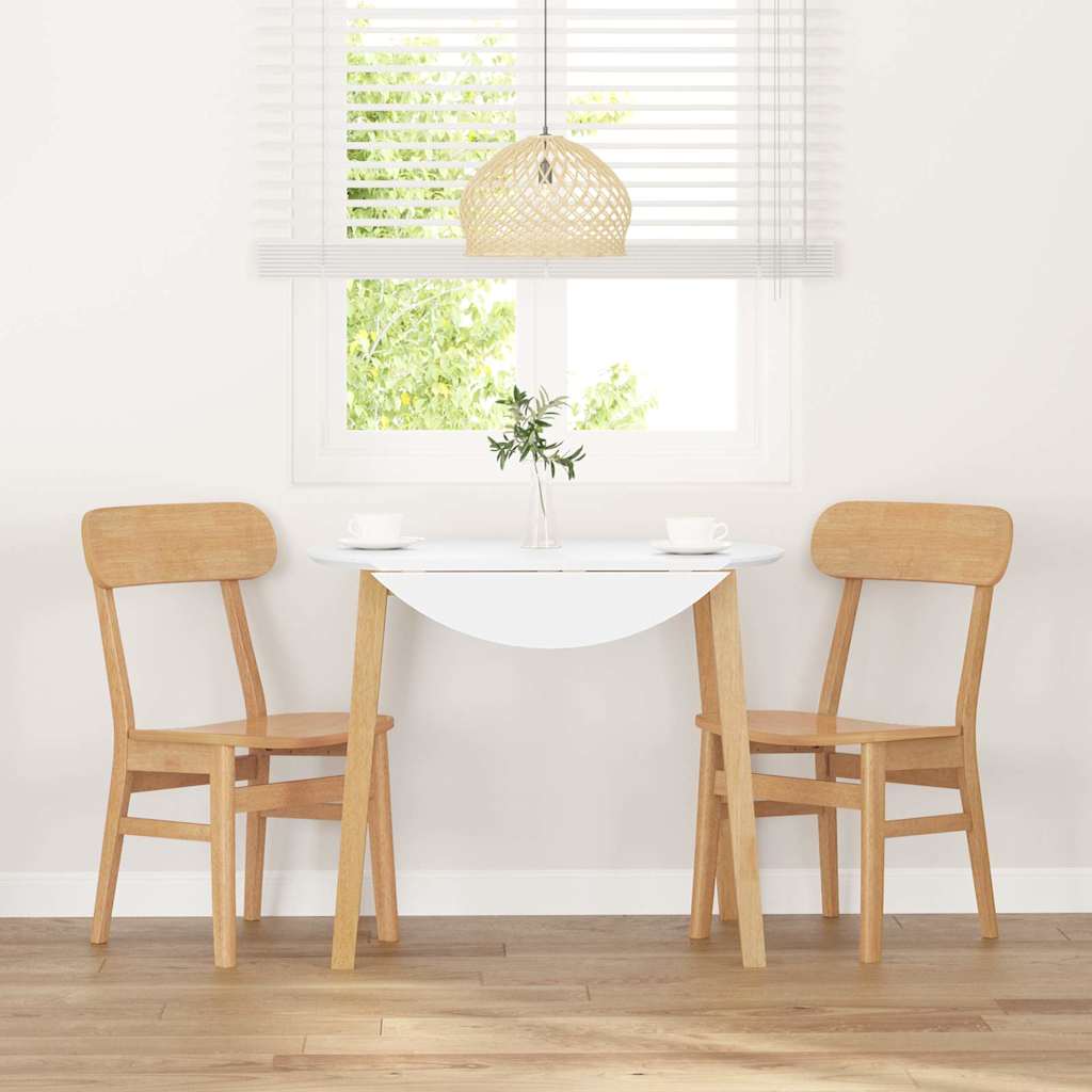 Sedie da Pranzo 2 pz in Legno Massello di Hevea
