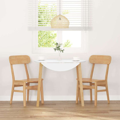 Sedie da Pranzo 2 pz in Legno Massello di Hevea