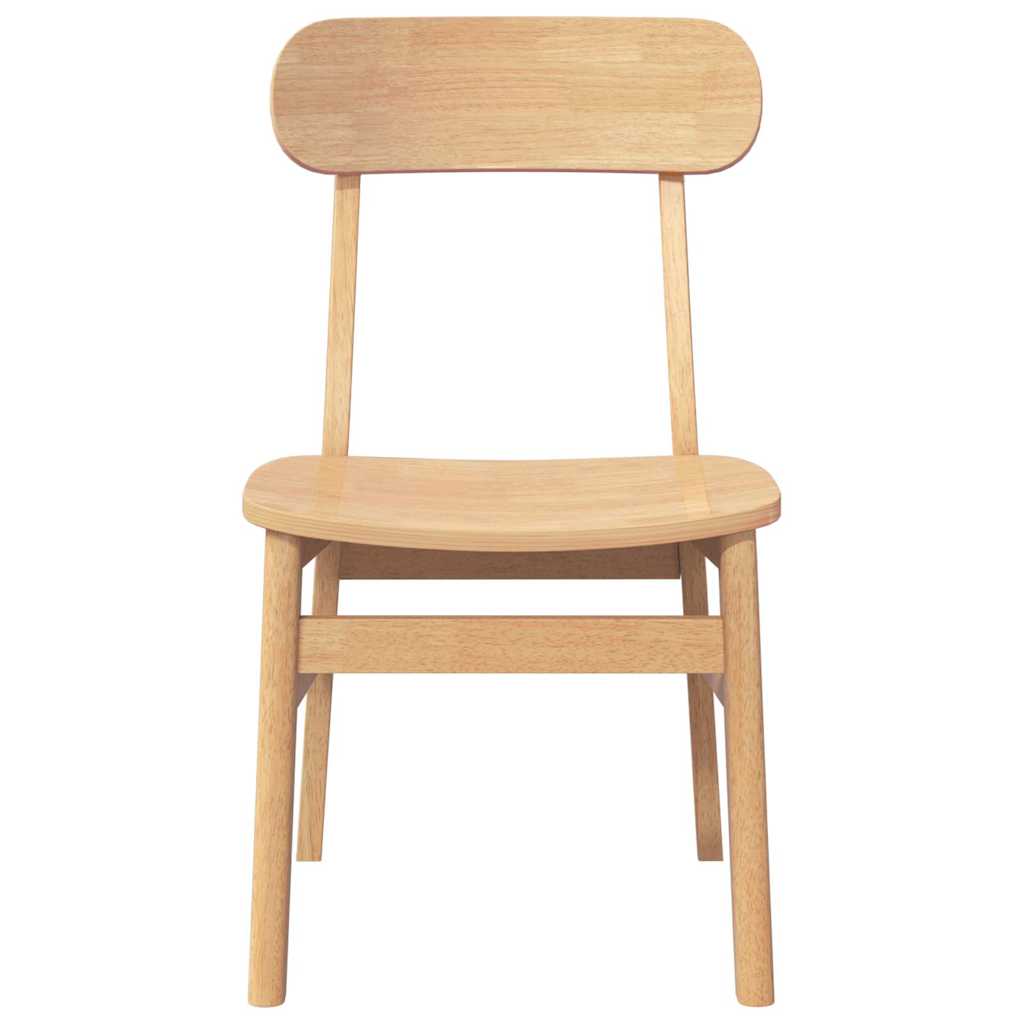 Sedie da Pranzo 2 pz in Legno Massello di Hevea
