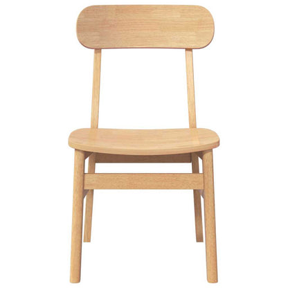 Sedie da Pranzo 2 pz in Legno Massello di Hevea