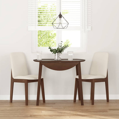 Sedie da Pranzo con Cuscini 2pz Marrone Legno Massello di Hevea