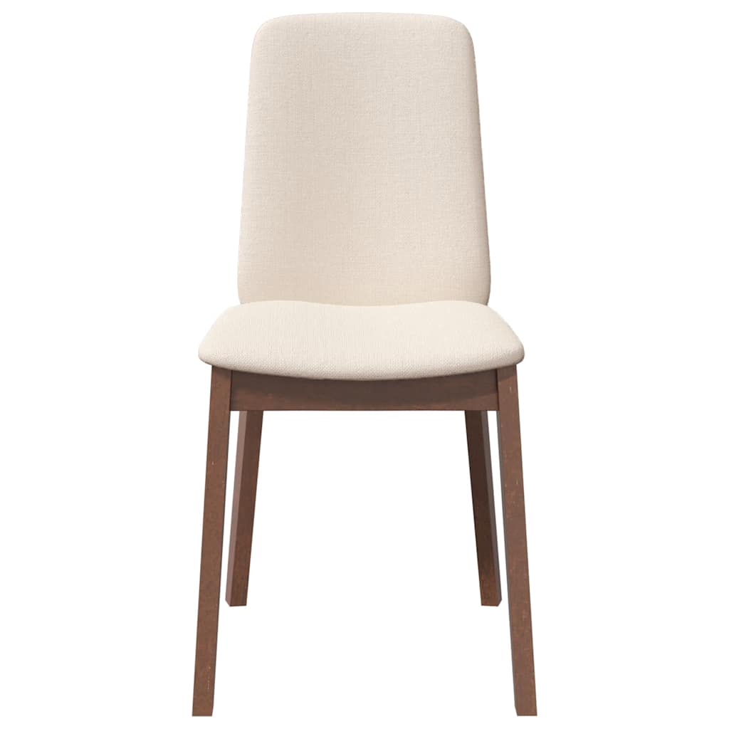 Sedie da Pranzo con Cuscini 2pz Marrone Legno Massello di Hevea