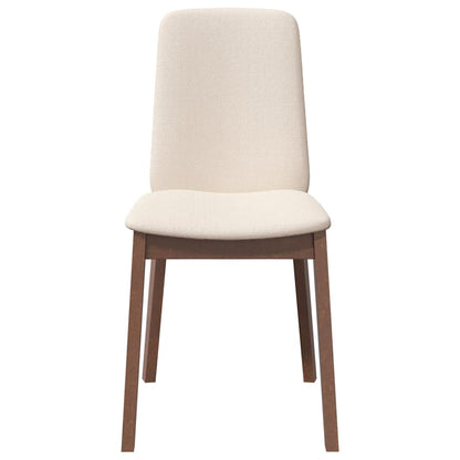 Sedie da Pranzo con Cuscini 2pz Marrone Legno Massello di Hevea
