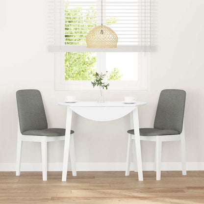 Sedie da Pranzo con Cuscini 2 pz Bianco Legno Massello di Hevea