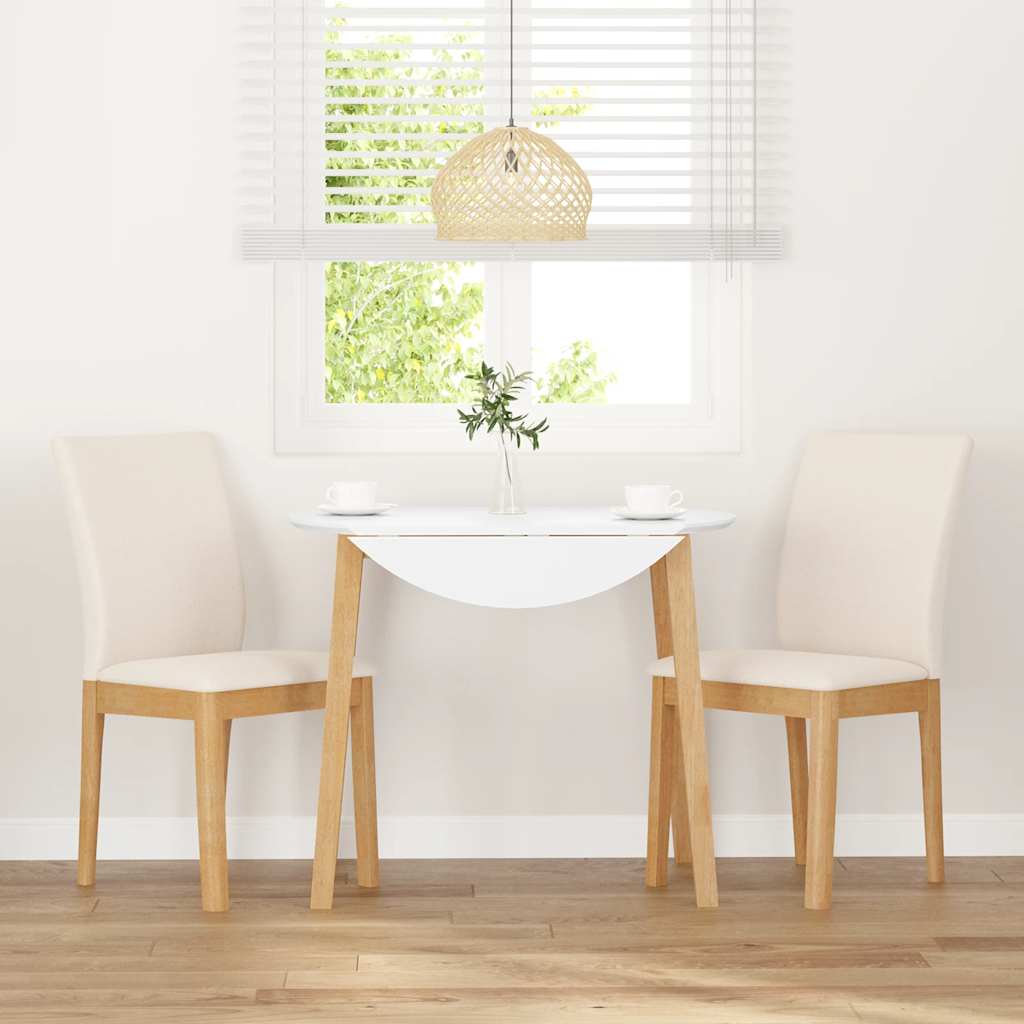 Sedie da Pranzo con Cuscini 2 pz in Legno Massello di Hevea