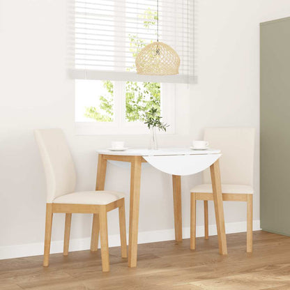 Sedie da Pranzo con Cuscini 2 pz in Legno Massello di Hevea
