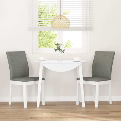 Sedie da Pranzo con Cuscini 2 pz Bianco Legno Massello di Hevea