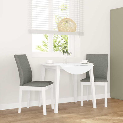 Sedie da Pranzo con Cuscini 2 pz Bianco Legno Massello di Hevea