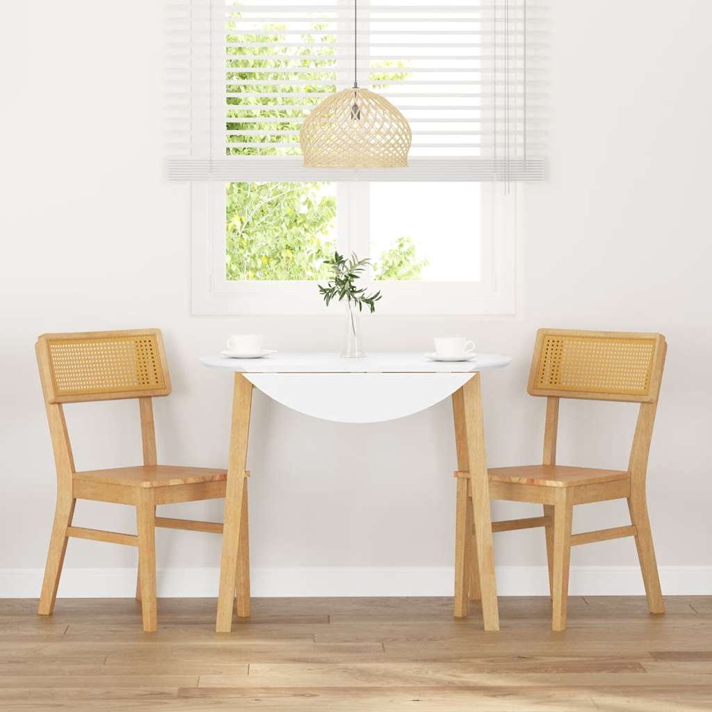 Sedie da Pranzo 2 pz in Legno Massello di Hevea
