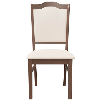 Sedie da Pranzo con Cuscini 2pz Marrone Legno Massello di Hevea