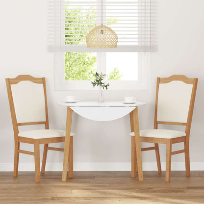 Sedie da Pranzo con Cuscini 2 pz in Legno Massello di Hevea