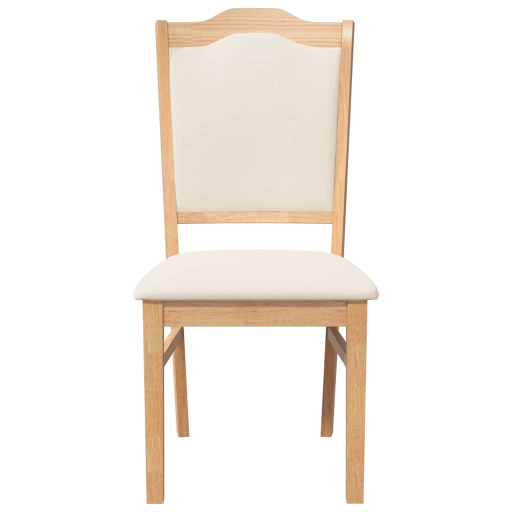 Sedie da Pranzo con Cuscini 2 pz in Legno Massello di Hevea