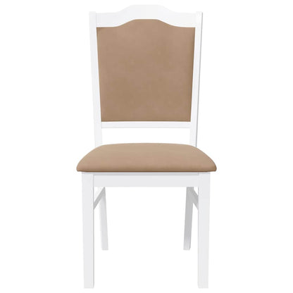 Sedie da Pranzo con Cuscini 2 pz Bianco Legno Massello di Hevea