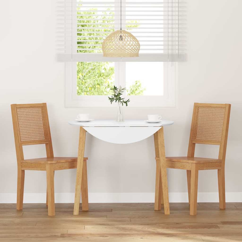 Sedie da Pranzo 2 pz in Legno Massello di Hevea