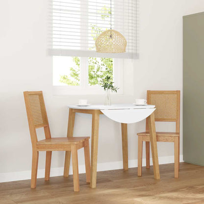 Sedie da Pranzo 2 pz in Legno Massello di Hevea