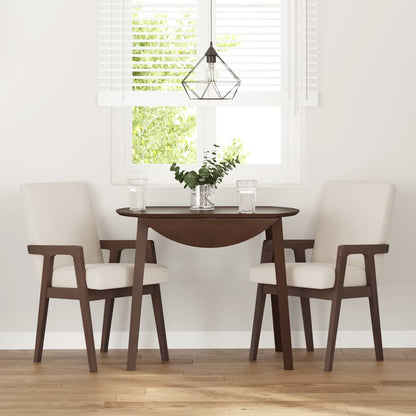 Sedie da Pranzo con Cuscini 2pz Marrone Legno Massello di Hevea