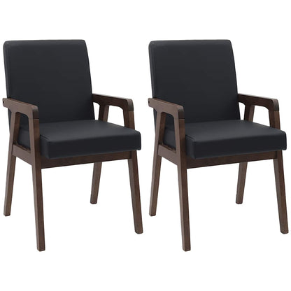 Sedie da Pranzo con Cuscini 2pz Marrone Legno Massello di Hevea