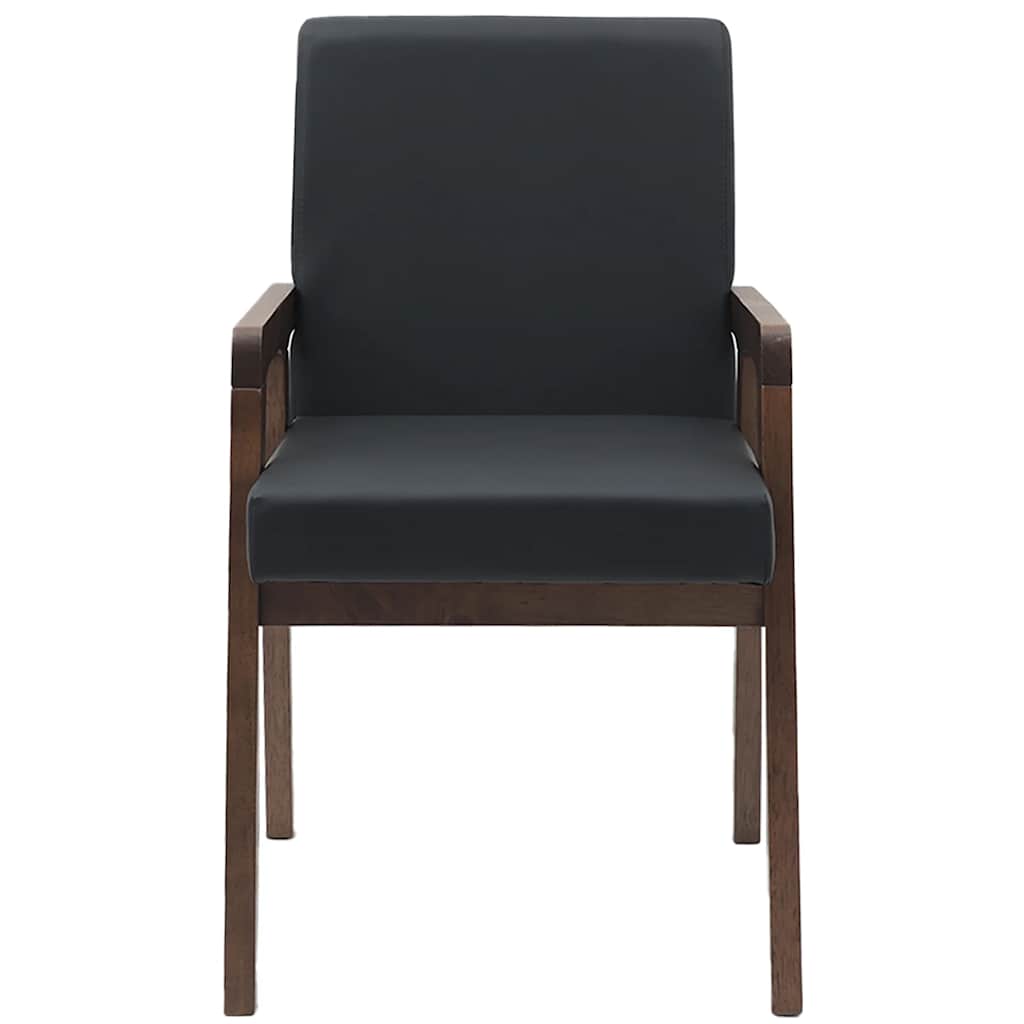 Sedie da Pranzo con Cuscini 2pz Marrone Legno Massello di Hevea