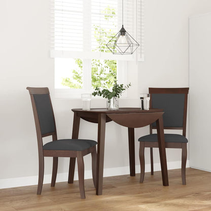 Sedie da Pranzo con Cuscini 2pz Marrone Legno Massello di Hevea