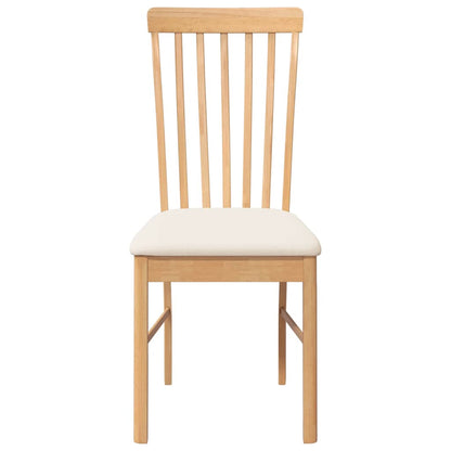 Sedie da Pranzo con Cuscini 2 pz in Legno Massello di Hevea
