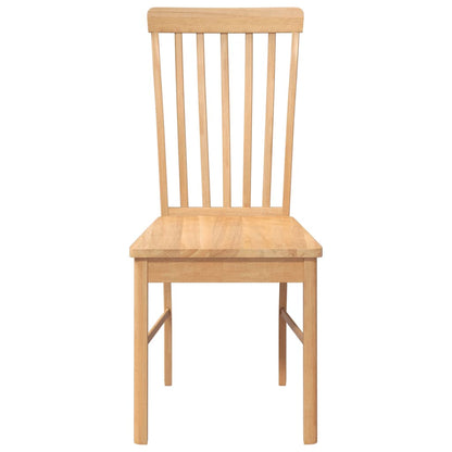 Sedie da Pranzo 2 pz in Legno Massello di Hevea