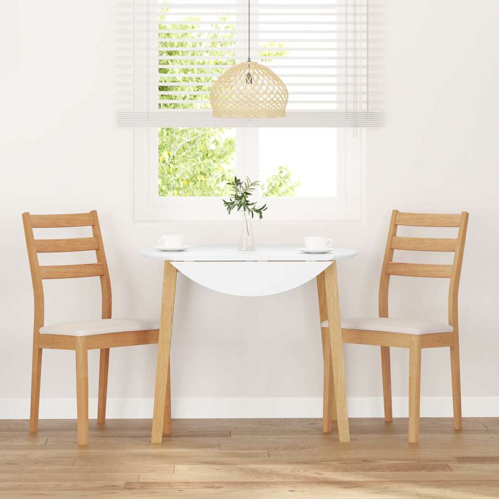 Sedie da Pranzo con Cuscini 2 pz Naturale Legno Massello Hevea