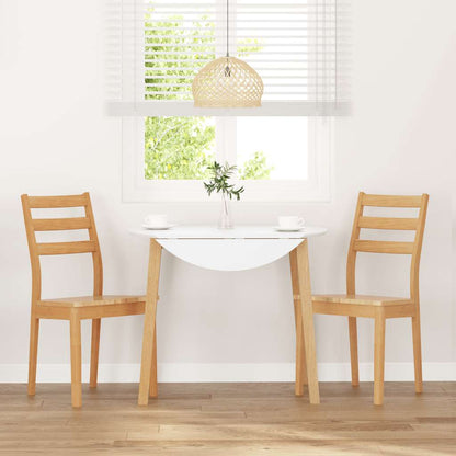 Sedie da Pranzo 2 pz Naturale in Legno Massello di Hevea