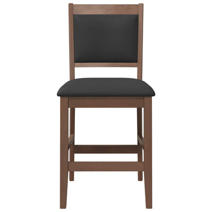 Sgabelli da Bar con Cuscini 2pz Marrone Legno Massello di Hevea