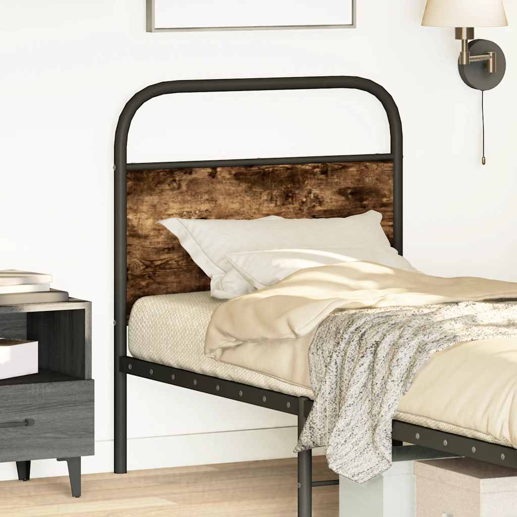 Testiera di Ricambio Rovere Fumo 75 cm in Acciaio e Legno Multistrato