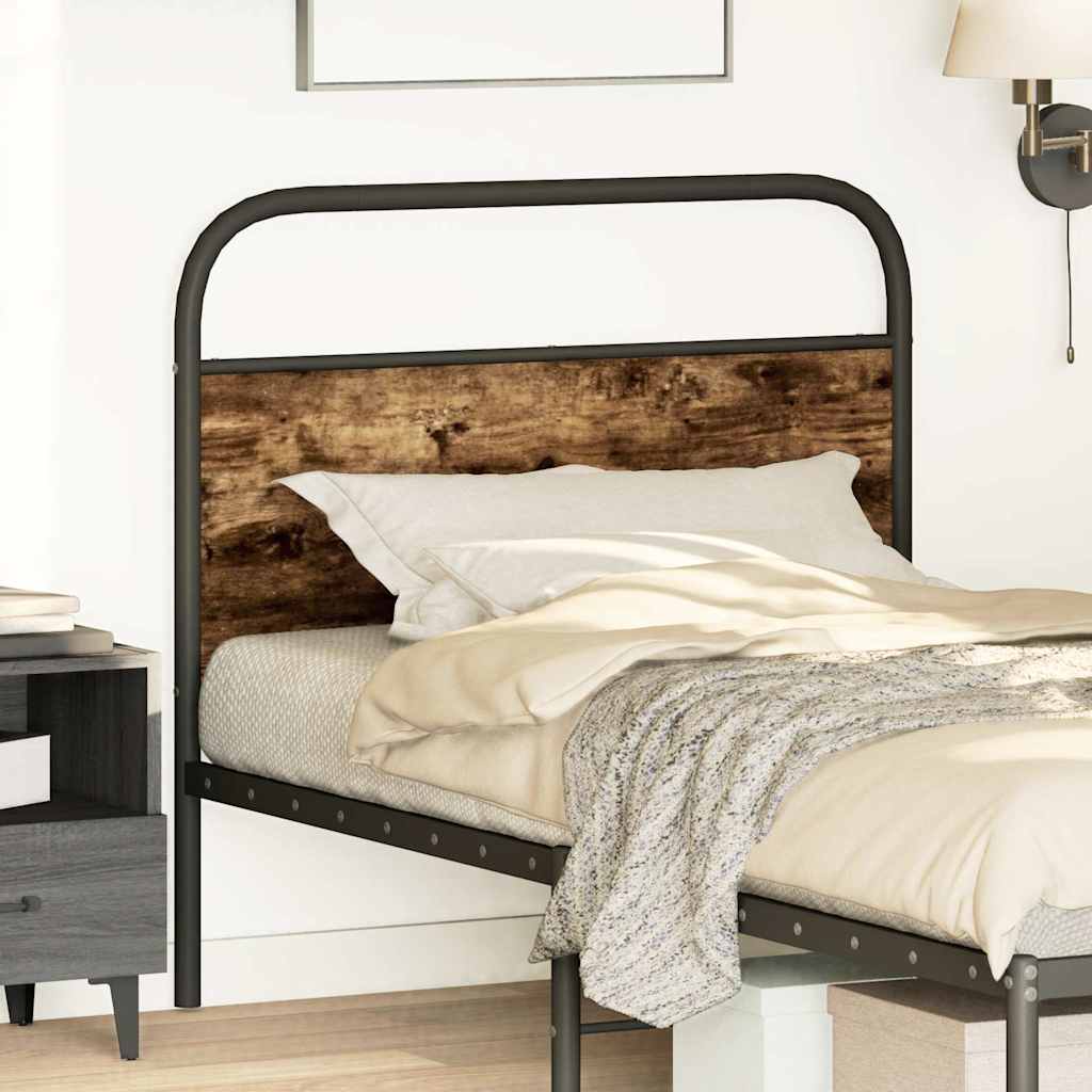Testiera di Ricambio Rovere Fumo 90 cm in Acciaio e Legno Multistrato