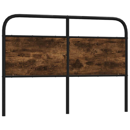Testiera Rovere Fumo 135 cm in Acciaio e Legno Multistrato