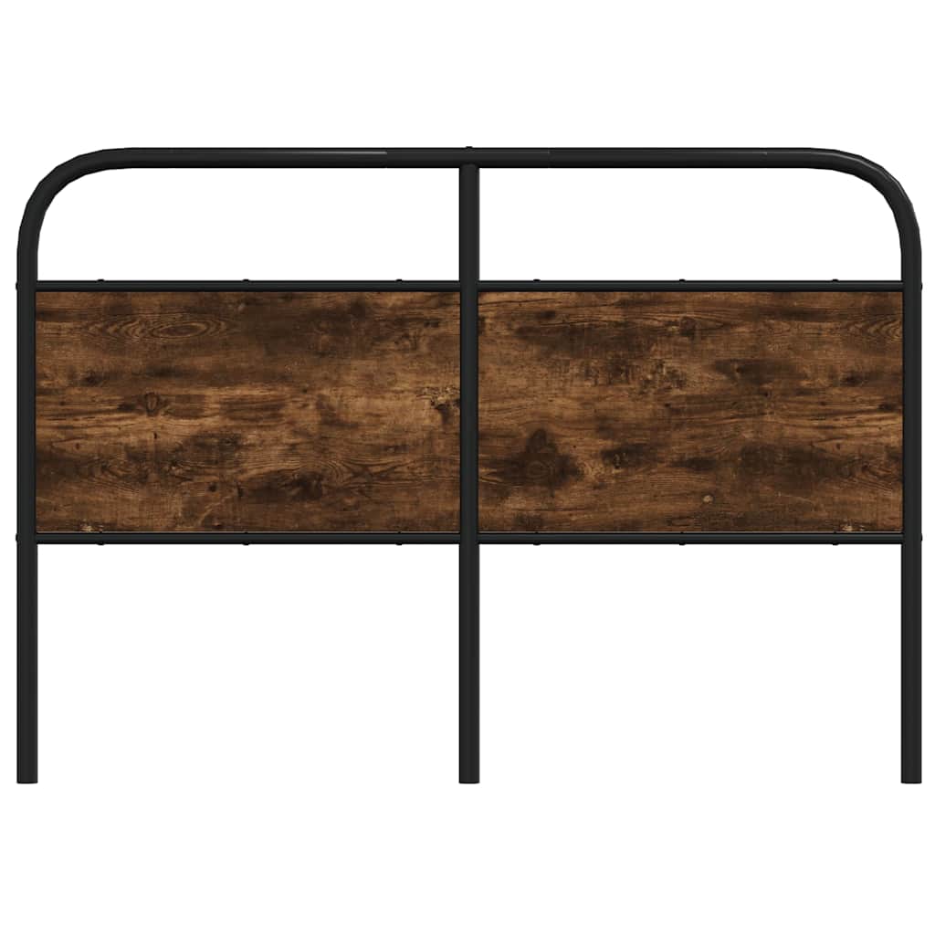 Testiera di Ricambio Rovere Fumo 140 cm in Acciaio e Legno Multistrato
