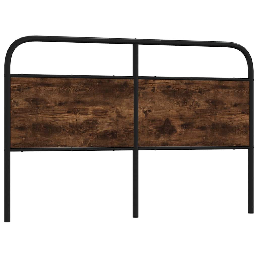 Testiera Rovere Fumo 150 cm in Acciaio e Legno Multistrato