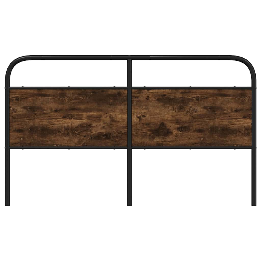 Testiera Rovere Fumo 150 cm in Acciaio e Legno Multistrato