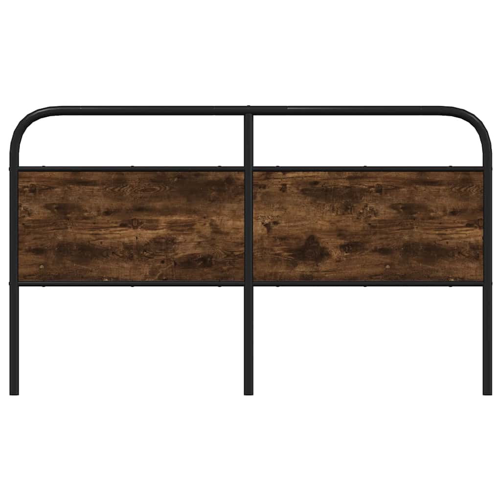 Testiera di Ricambio Rovere Fumo 160 cm in Acciaio e Legno Multistrato