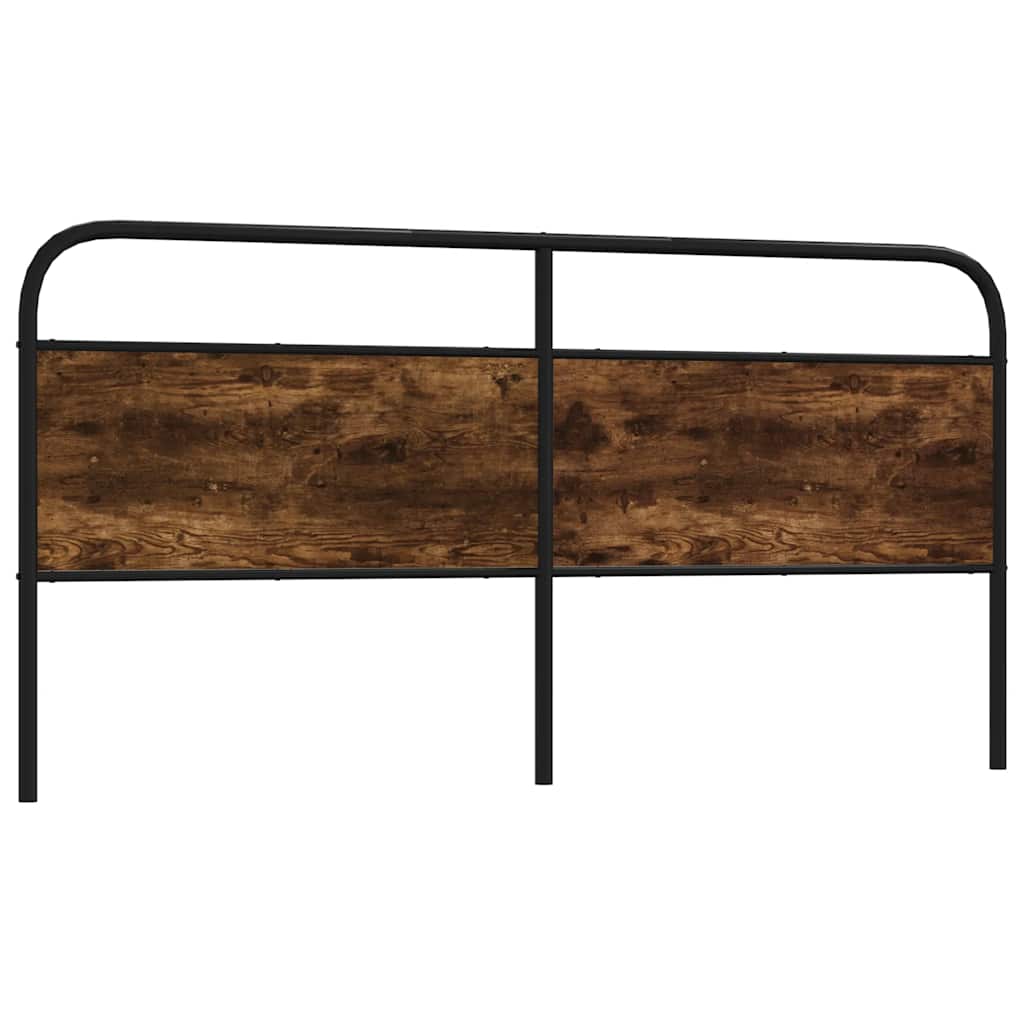 Testiera di Ricambio Rovere Fumo 180 cm in Acciaio e Legno Multistrato