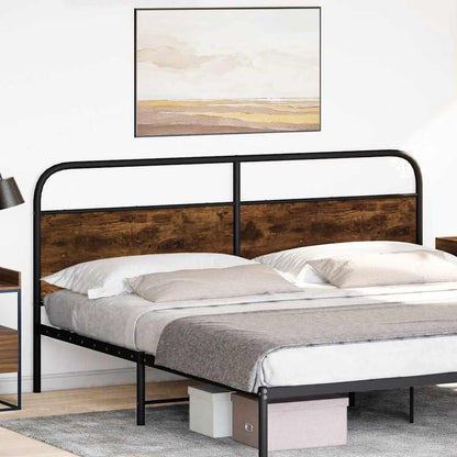 Testiera di Ricambio Rovere Fumo 180 cm in Acciaio e Legno Multistrato
