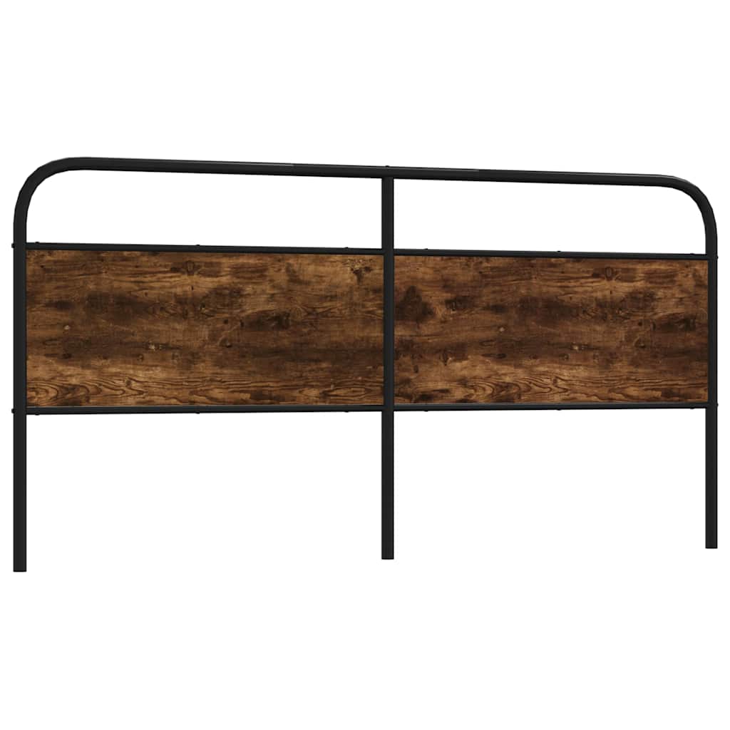 Testiera di Ricambio Rovere Fumo 200 cm in Acciaio e Legno Multistrato