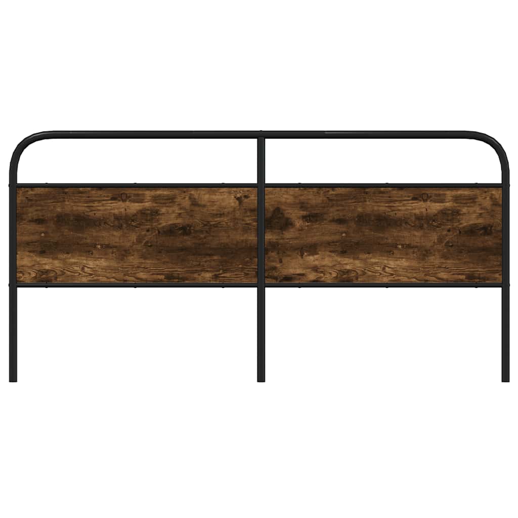 Testiera di Ricambio Rovere Fumo 200 cm in Acciaio e Legno Multistrato