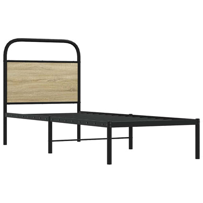 Testiera di Ricambio Rovere Sonoma 75 cm in Acciaio e Legno Multistrato