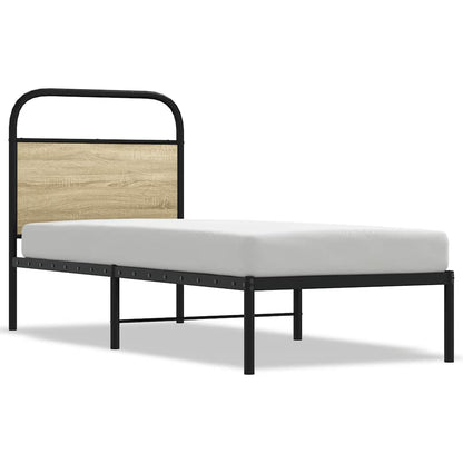 Testiera di Ricambio Rovere Sonoma 75 cm in Acciaio e Legno Multistrato