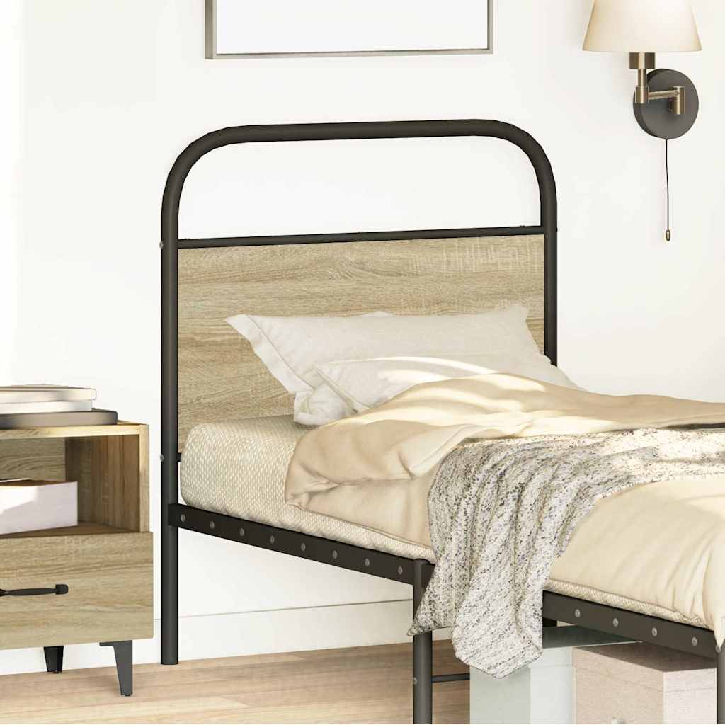 Testiera di Ricambio Rovere Sonoma 80 cm in Acciaio e Legno Multistrato