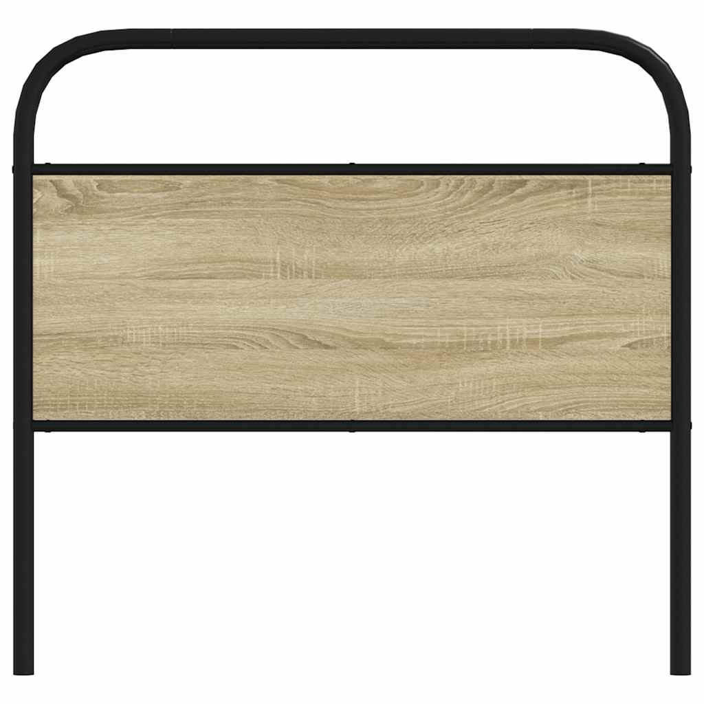 Testiera di Ricambio Rovere Sonoma 107 cm in Acciaio e Legno Multistrato