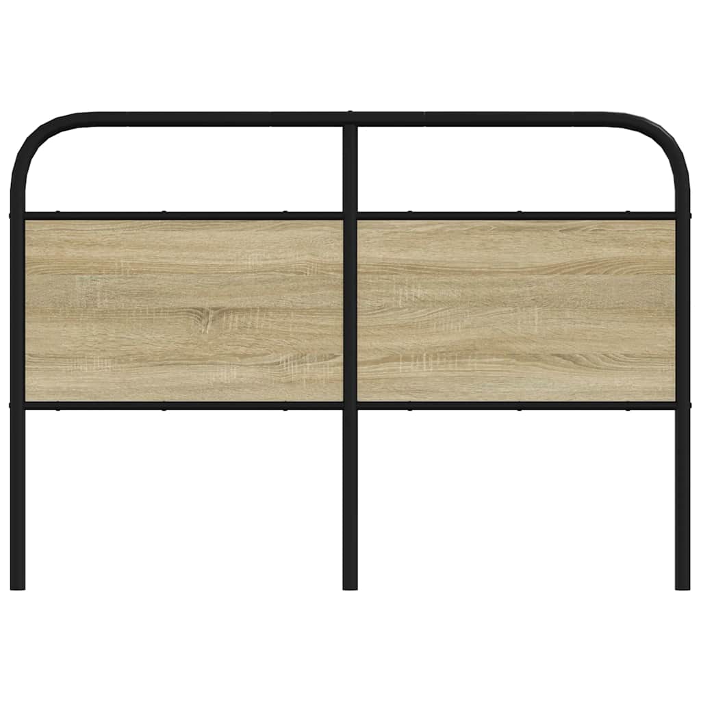Testiera di Ricambio Rovere Sonoma 120 cm in Acciaio e Legno Multistrato