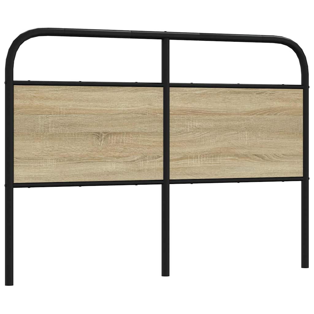 Testiera di Ricambio Rovere Sonoma 135 cm in Acciaio e Legno Multistrato