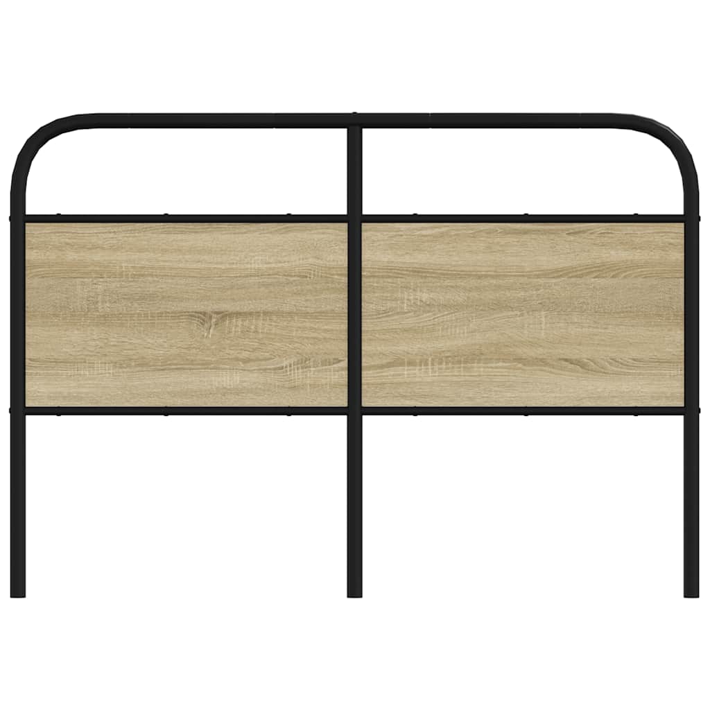 Testiera di Ricambio Rovere Sonoma 135 cm in Acciaio e Legno Multistrato