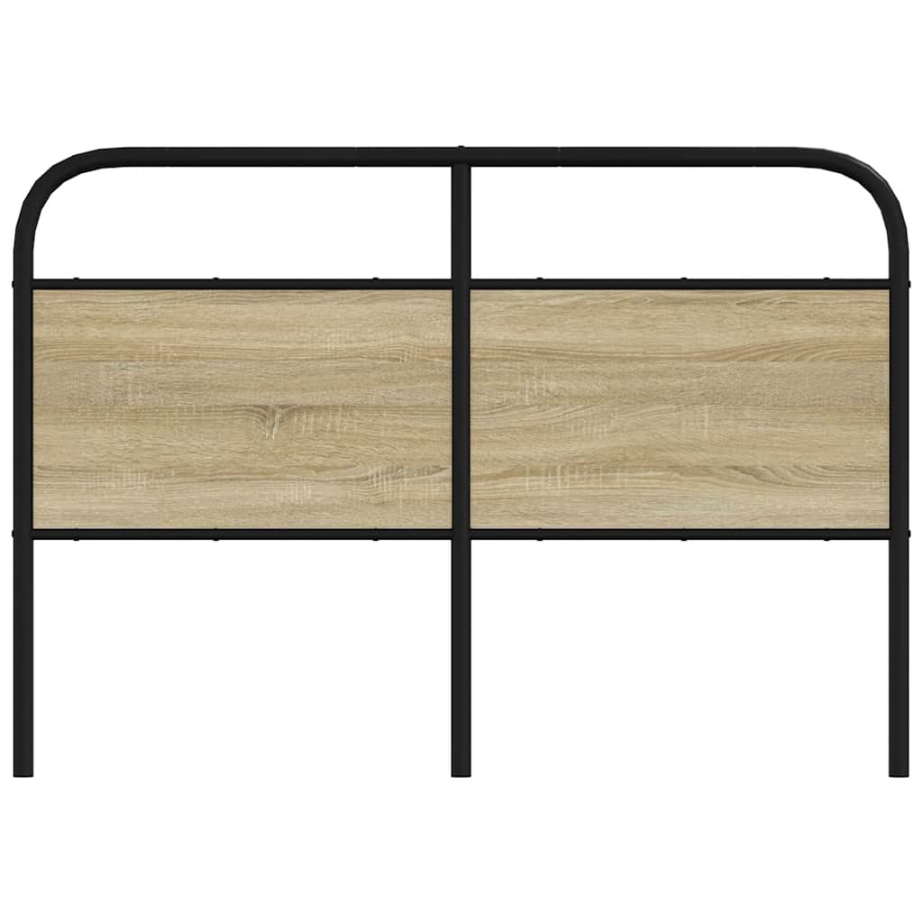 Testiera Rovere Sonoma 140 cm in Acciaio e Legno Multistrato