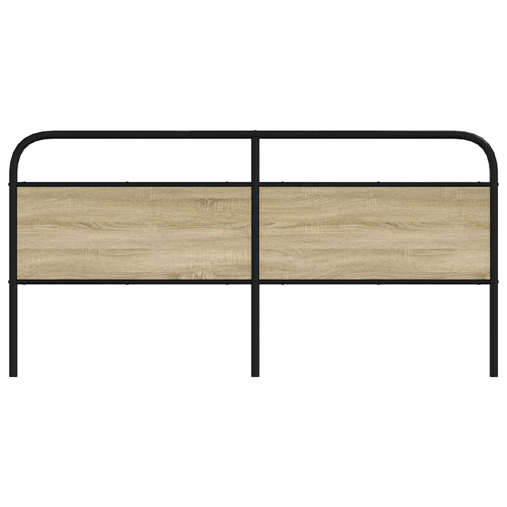Testiera di Ricambio Rovere Sonoma 180 cm in Acciaio e Legno Multistrato