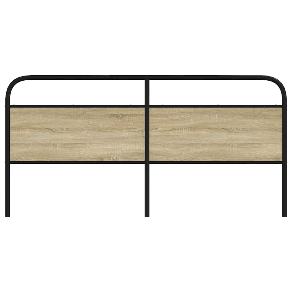 Testiera di Ricambio Rovere Sonoma 190 cm in Acciaio e Legno Multistrato