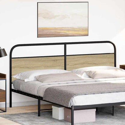 Testiera di Ricambio Rovere Sonoma 200 cm in Acciaio e Legno Multistrato